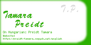 tamara preidt business card